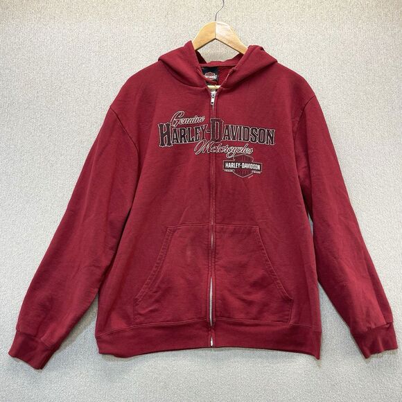 Harley Davidson Motorcycle Jacket Hoodie Buds Evansville Indiana Women's Large - Picture 11 of 12